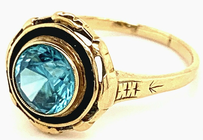 Blue Zircon Ring