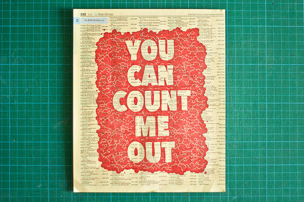 Count Me Out Posters #quote #phone #book #typography