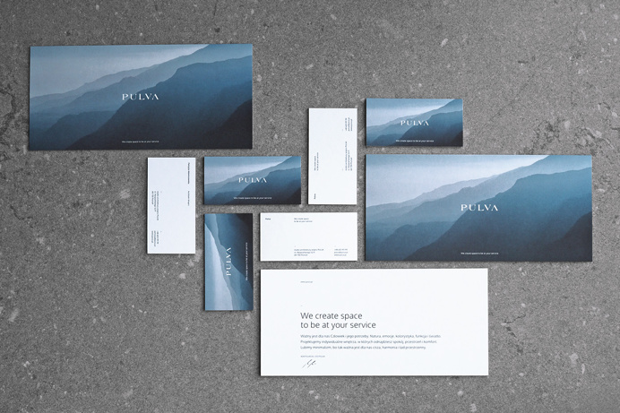 Pulva brand identity minimal by minima midnsparkle mag designblog branding poland landscape blue mountains deluxe luxury print book magazine