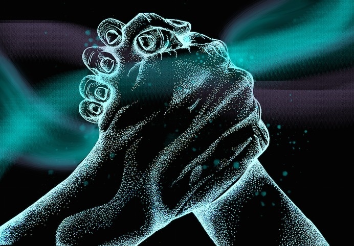 Embrace(4) #growing #illustration #up #hand #stipple #neon