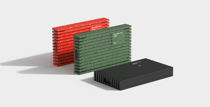 Hard Disk Drive Product Design - Mindsparkle Mag Do Kyoung LEE designed the Hard Disk Drive . Hard Disk Drive stripe focuses on the most essential problems of external hard drives and provides a solution that not only protects the design, but also protects against shocks in material and detail. #logo #packaging #identity #branding #design #color #photography #graphic #design #gallery #blog #project #mindsparkle #mag #beautiful #portfolio #designer