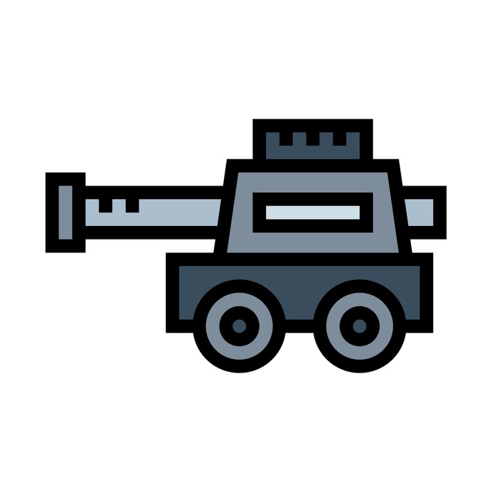 See more icon inspiration related to war, tank, miscellaneous, transportation, cannon, military, shooting, weapon and transport on Flaticon.