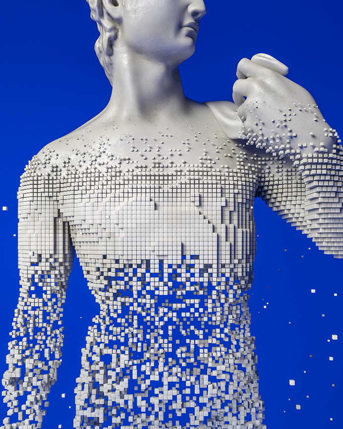 Fortune Digital Health on Behance #3D #colorful #magazine #cover #tech #health #artdirection #print #blue