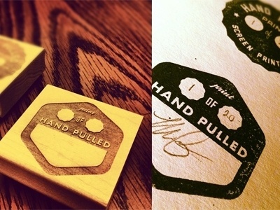 Dribbble - Screen Printing Stamps by Mike Greenwell #rubber #stamp #ink #screenprinting