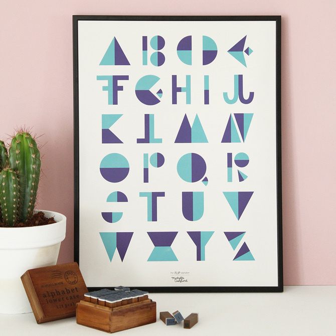 #nordic #design #graphic #illustration #danish #letters #simple #nordicliving #living #interior #kids #room #poster #alphabet #flip #blue