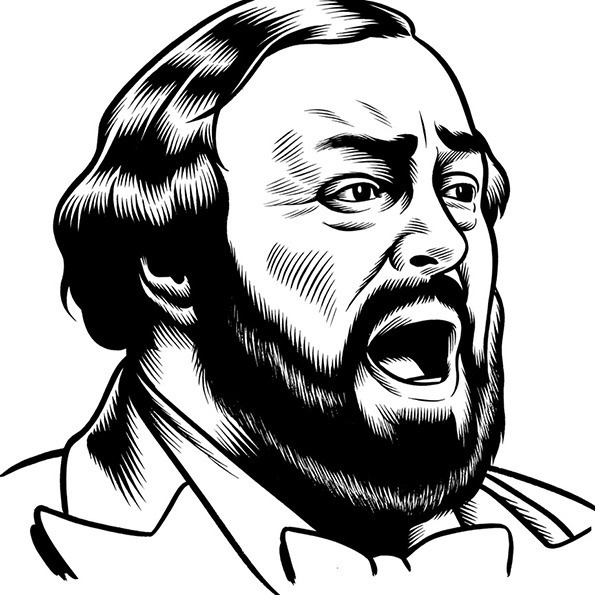 Pavarotti #illustration #charles #burns