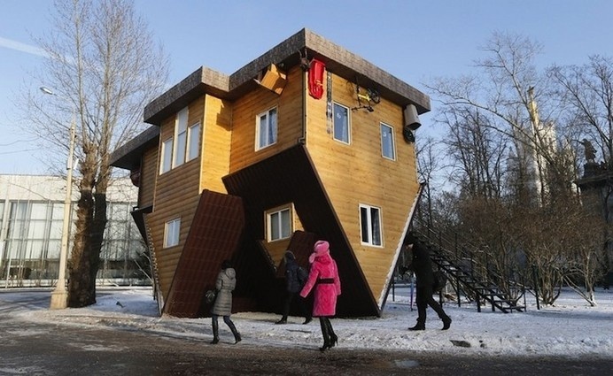 Intriguing Design Roller Coaster: The Shifted House in Russia #architecture