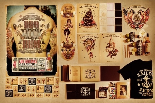 The Original Sailor Jerry on the Behance Network #old #ink #jerry #branding #rock #sailor #school #tattoo #rum