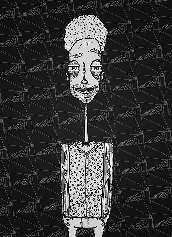 "B&W" by Molly Yllom #illustration #character #design