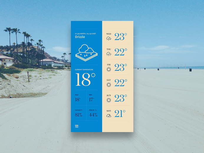 Blue Forecast Weather App Theme