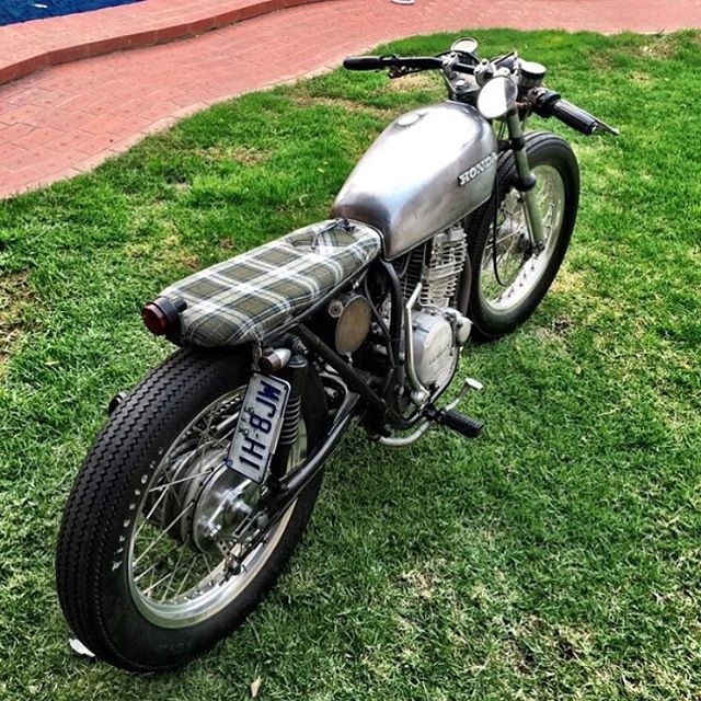 CB360 with an XR600 motor swap built by @contidayne #moto