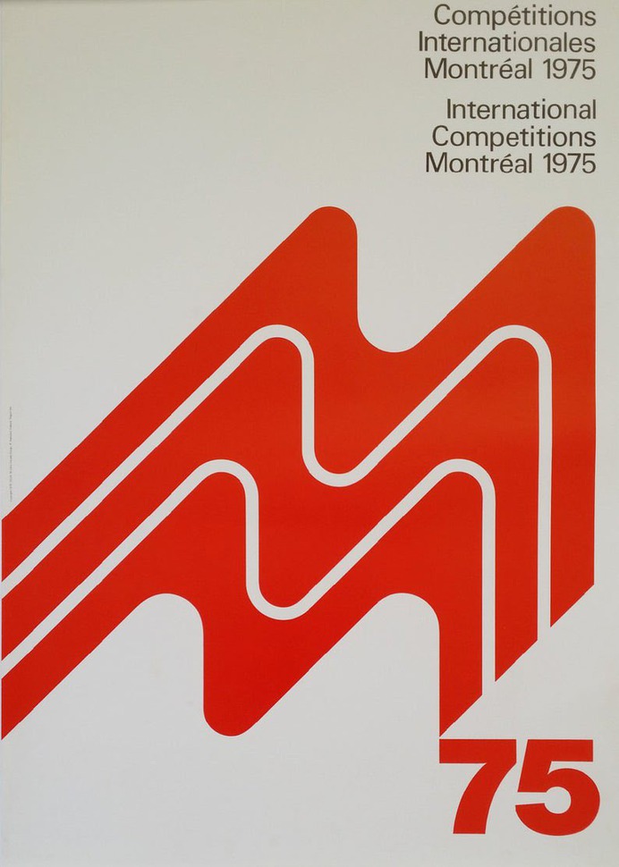 Montreal 1975 International Competitions posters designed by Peter Hablutzel while at Cabana Séguin