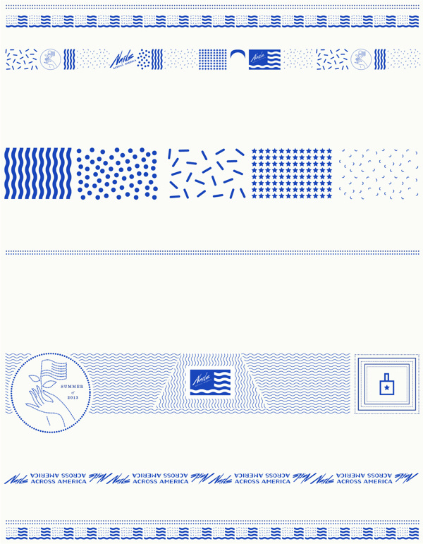 Nails Across America on Behance #america #pattern #lines #flag #nails #blue