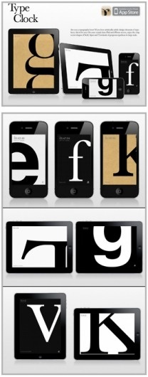 Cutt & Pastte #type #iphone #app #clock #typography