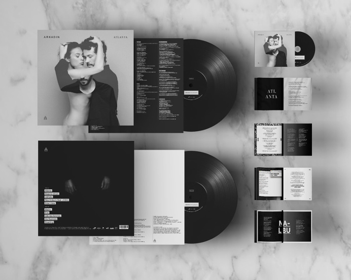 Arkadin - "Atlanta". Design: Quentin Deronzier Photo: Julot Bandit Model: Julia NefedovaI #identity #vinyl #album #LP #arkadin #band #blac