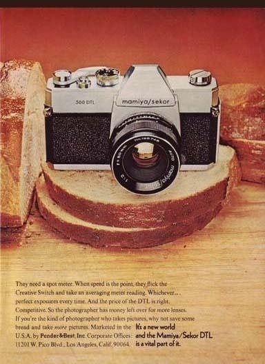 1973 Mamiya/Sekor DTL Camera Advertisement [50077b] - $9.49 : Encore-Ephemera, The finest in vintage ephemera from around the world #camera #design #graphic