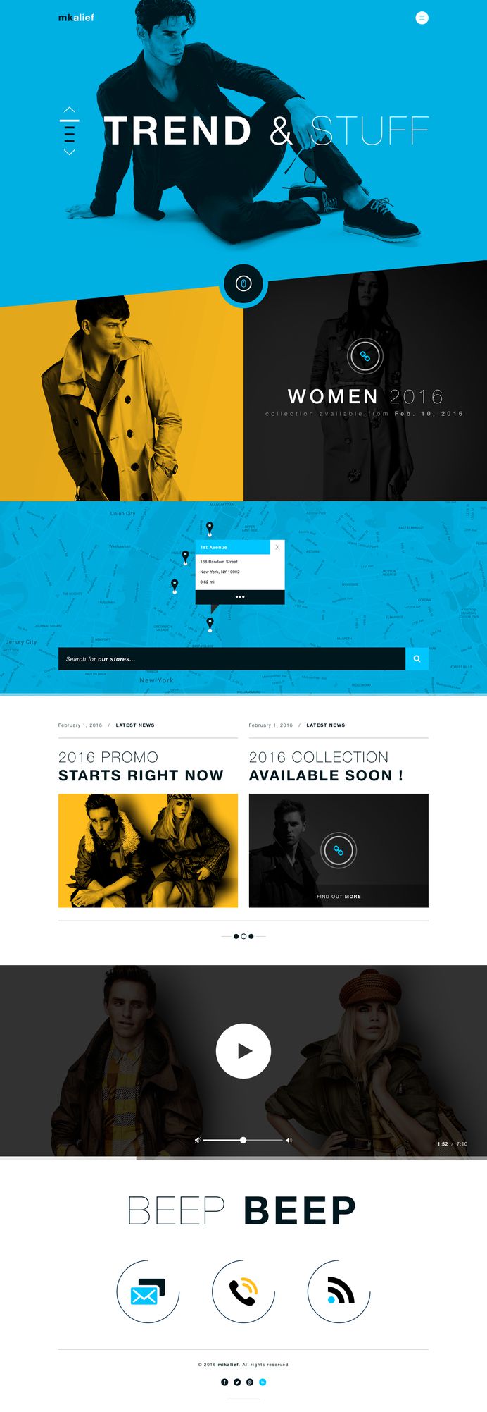Mikalief fashion luxury landing page full view