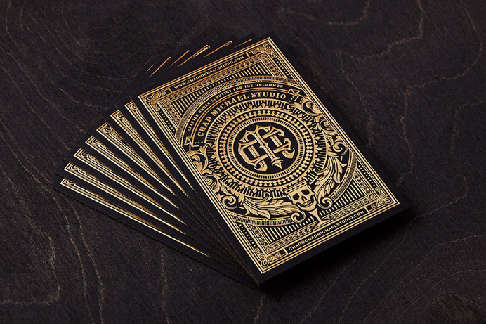 Business card design idea #58: Chad Michael Studio Business Card #stamp #badge #business #gold #cards #foil