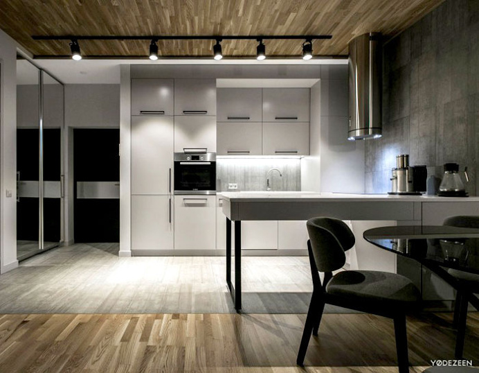 Stylish Apartment by YoDezeen - kitchen, #kitchendesign, kitchen ideas, interior design, #kitchen