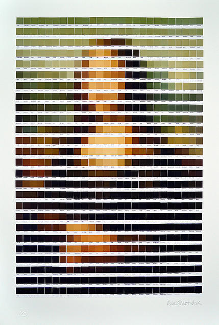 PANTONE ART BY NICK SMITH - follow dailyinspiration #mona #louvre #davinci #color #art #pantone #painting #lisa