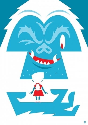 Hello / Goodbye Prints on the Behance Network #vector #kronk #yeti