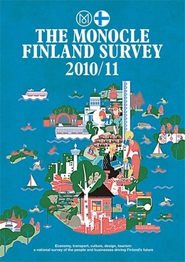 Monocle - Finland and Lebanon Surveys on the Behance Network #print #design #graphic #finland #cover