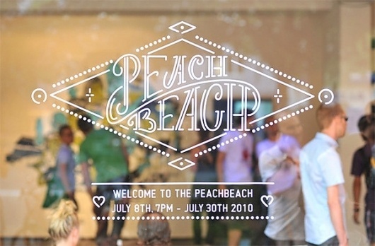Welcome to the Peachbeach - The Show on the Behance Network #exhibition #signage #identity