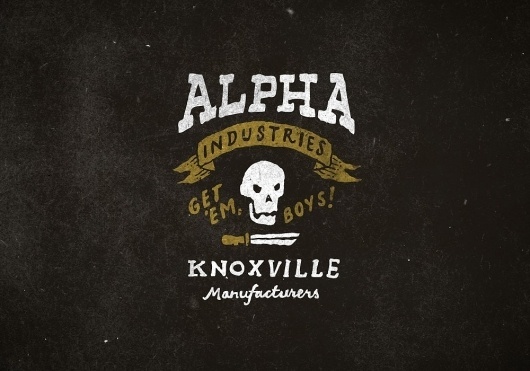 Alpha Industries - Jon Contino, Alphastructaesthetitologist #lettering #contino #jon #illustration #skull #hand #typography