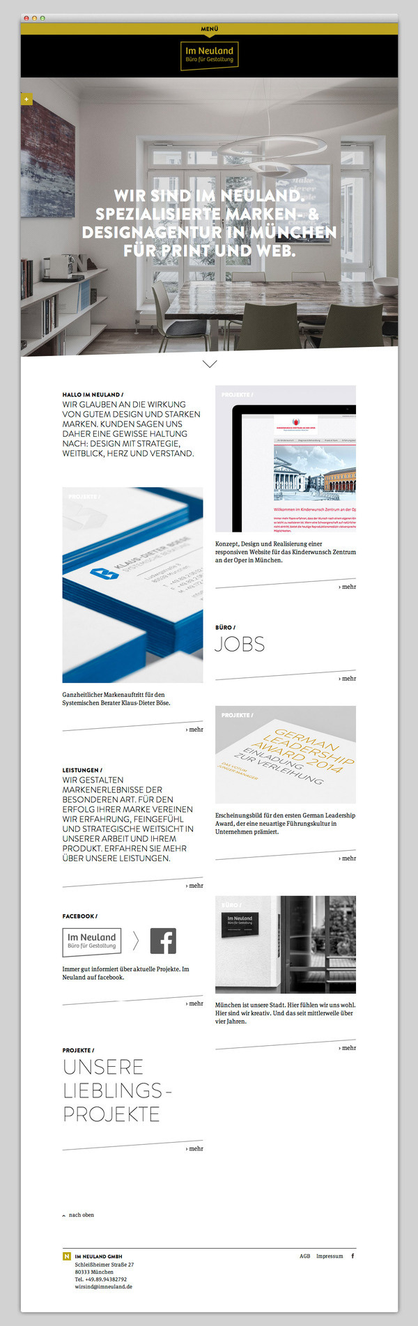 Im Neuland #website #layout #design #web