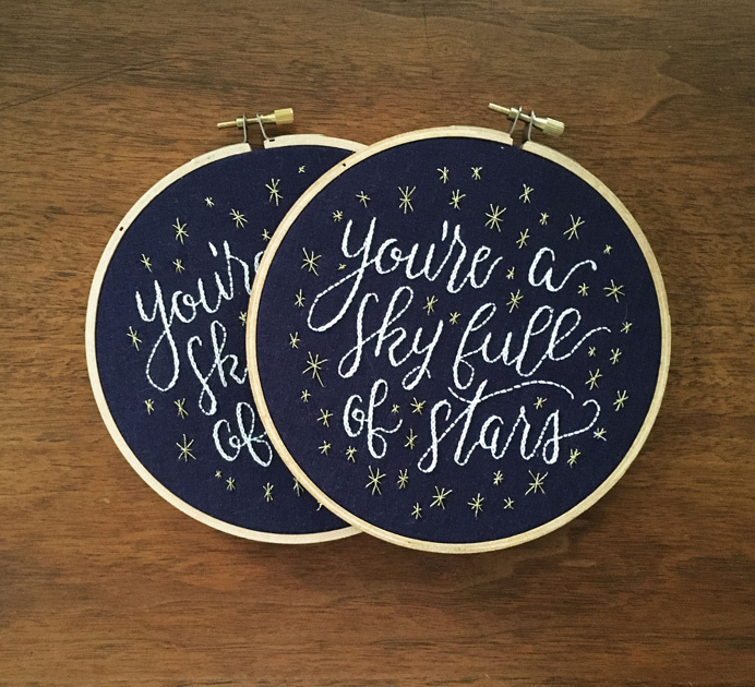 embroidered calligraphy