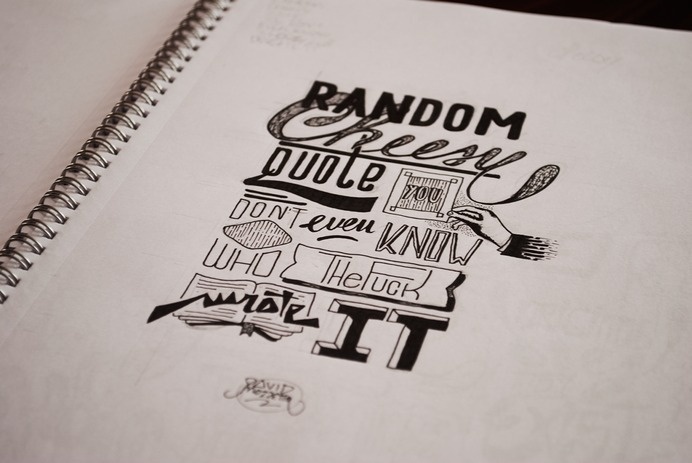 Sketchbook Hand Lettering #handstyle #calligraphy #font #handlettering #quote #composition #random #sktchbook #typography