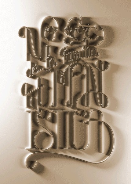 Cartel de la serie "No sÃ³c de la famÃ­lia que penses" 0 #oro #calligraphy #lettering #caligrafã­a #dorado #david #diseã±o #rico #gold #poster #cartel #disseny #tipografã­a #typography