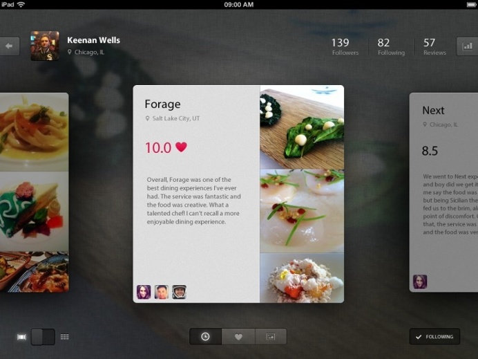 Foodie App – Grid View