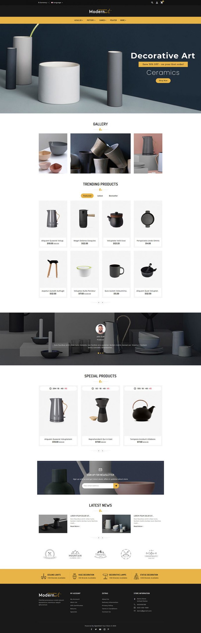 Modern Art - OpenCart Multi-Purpose Responsive Theme | TemplateTrip