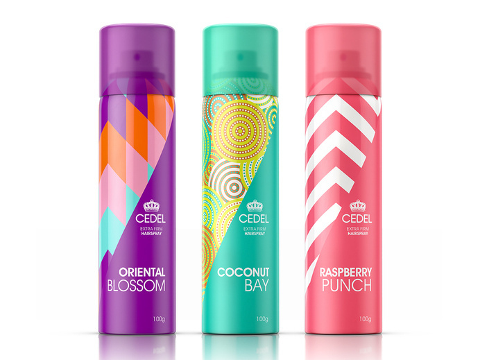 Cedel Scented Hairspray #packaging #cosmetic #hairspray