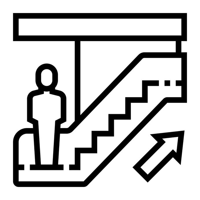 See more icon inspiration related to mall, airport, subway, stairway, signaling, mechanical, staircase, stairs, people and technology on Flaticon.