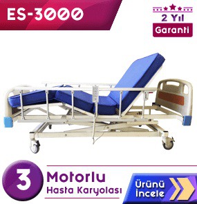 3 Motorlu Hasta Karyolası