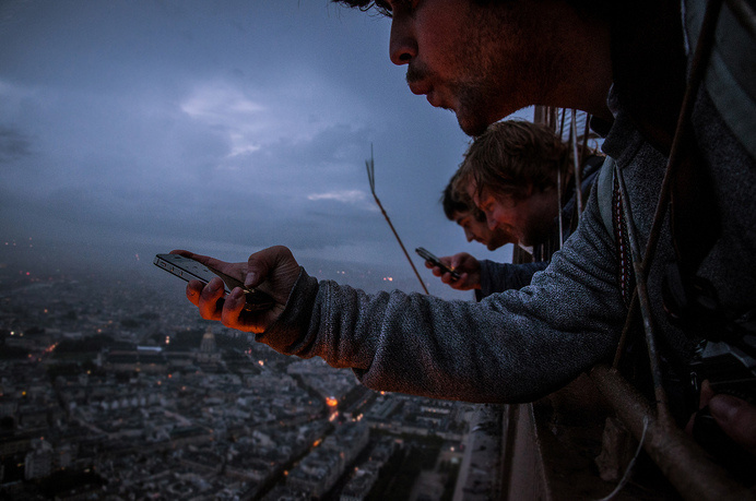 A STORM IN PARIS | Flickr - Photo Sharing! #blue #orange #dark