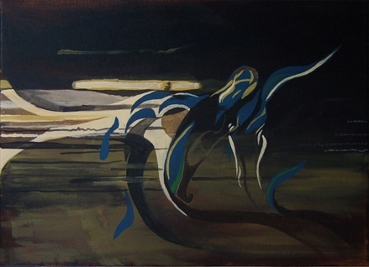 The Skateboarder on the Behance Network #futurism #painting