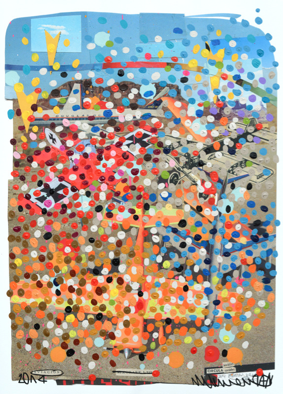 Tan Vargas Collage Mixed Media Primary Colors