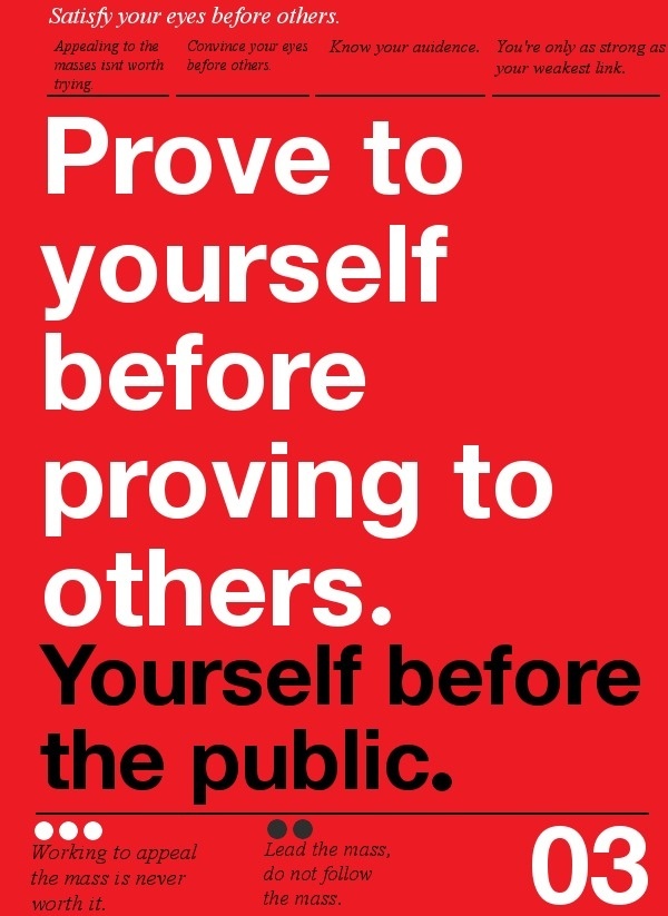 Prove to yourself #helvetica #poster #typography