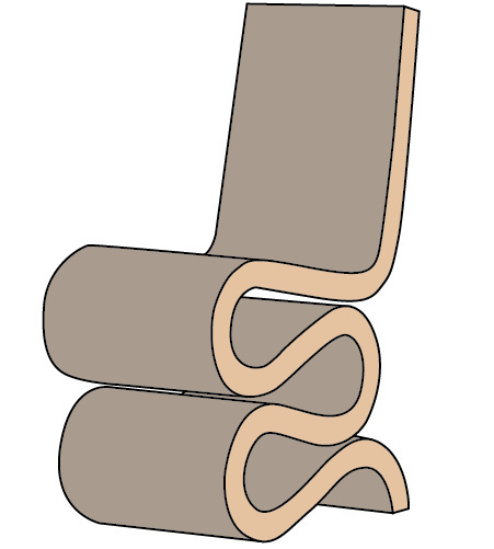 Frank Ghery - Wiggle Chair - #illustration #interiordesign