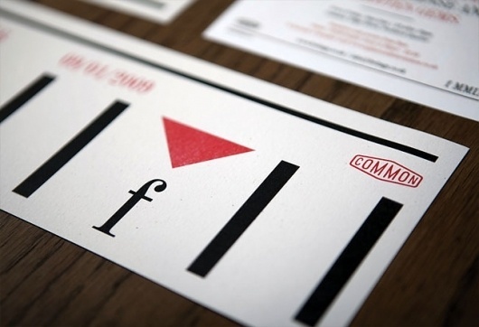 Freitags | Identity Designed #offset #card #print #design #graphic #solid #triangle