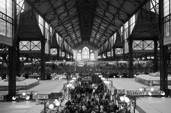Budapest #old #white #market #budapest #black #and
