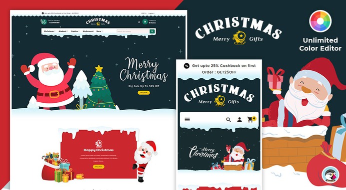 #Merry #Christmas & #Gifts - #Prestashop #Responsive #Theme | #TemplateTrip #eCommerce #Website #Design #Template