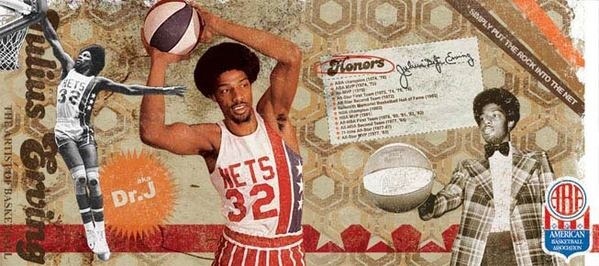 NBA 50 Greatest Players Collage Julius Erving
