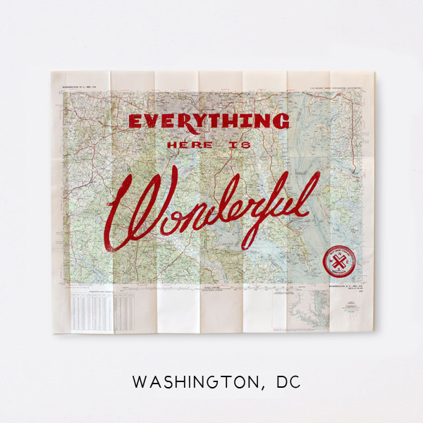 Wonderful Silk Screened Maps #type #map #typography