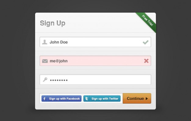 Sign-up modal box Free Psd. See more inspiration related to Box, Sign, Sign up, Horizontal and Modal on Freepik.