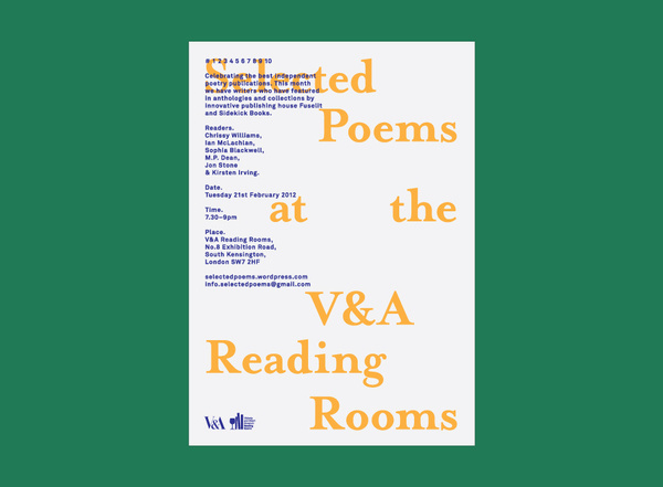 Selected Poems at the V&A 4 #poster