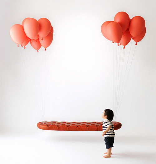 CJWHO ™ (Balloon Bench by h220430 Tokyo's h220430...) #creative #red #balloons #design #interiors #bench #balloon #clever